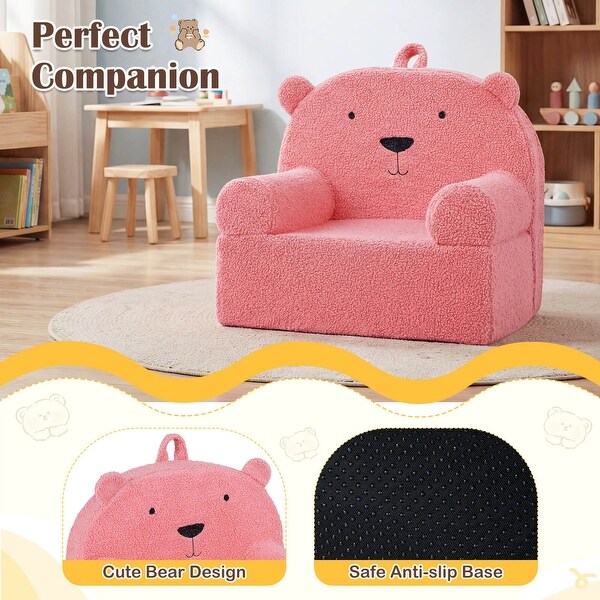 BEAR　ソファ Costway Kids Bear Sofa Toddler Foam Couch with Soft Fleece Fabric
