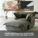 preview thumbnail 47 of 47, 39"W Oversized Chenille Comfy Cloud Chaise Lounge with Ottoman
