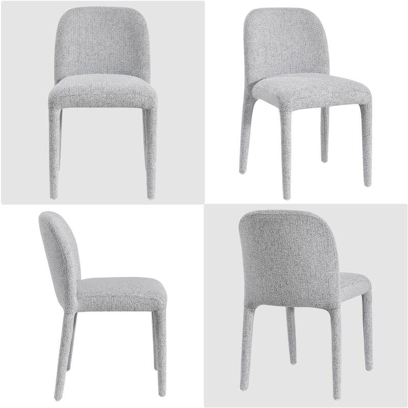 Modern 18" W Upholstered Dining Chair Fully Assembly Design Iron Legs