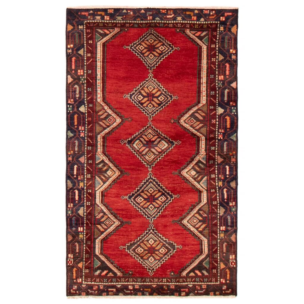 ECARPETGALLERY Hand-knotted Andelz Red Wool Rug - 3'6 x 6'0
