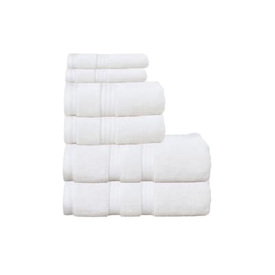 Home Weavers Elegance Essentials 550GSM Cotton Zero Twist Super Absorbent Bath Towel Set of 6