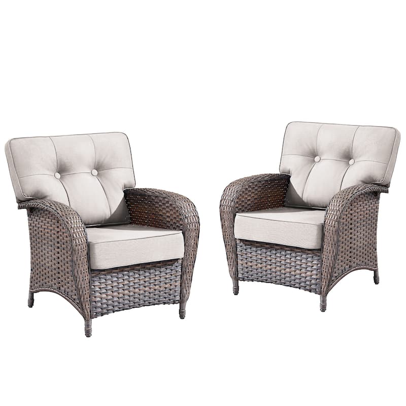 2 Pieces Outdoor All Weather Patio Chairs