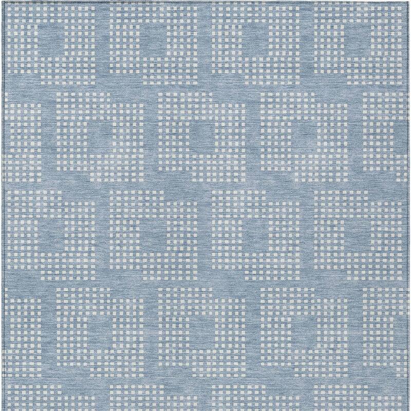 HomeRoots Geometric Transitional Rectangle Outdoor Rug