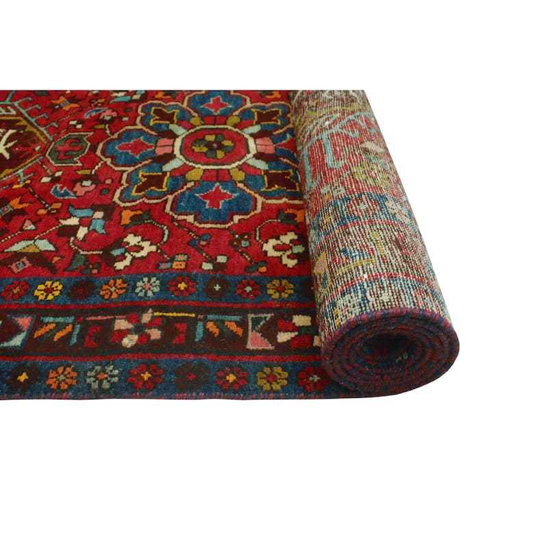 Fine Vintage Distressed Arelis Red/Beige Runner - 3'3" x 11'4"