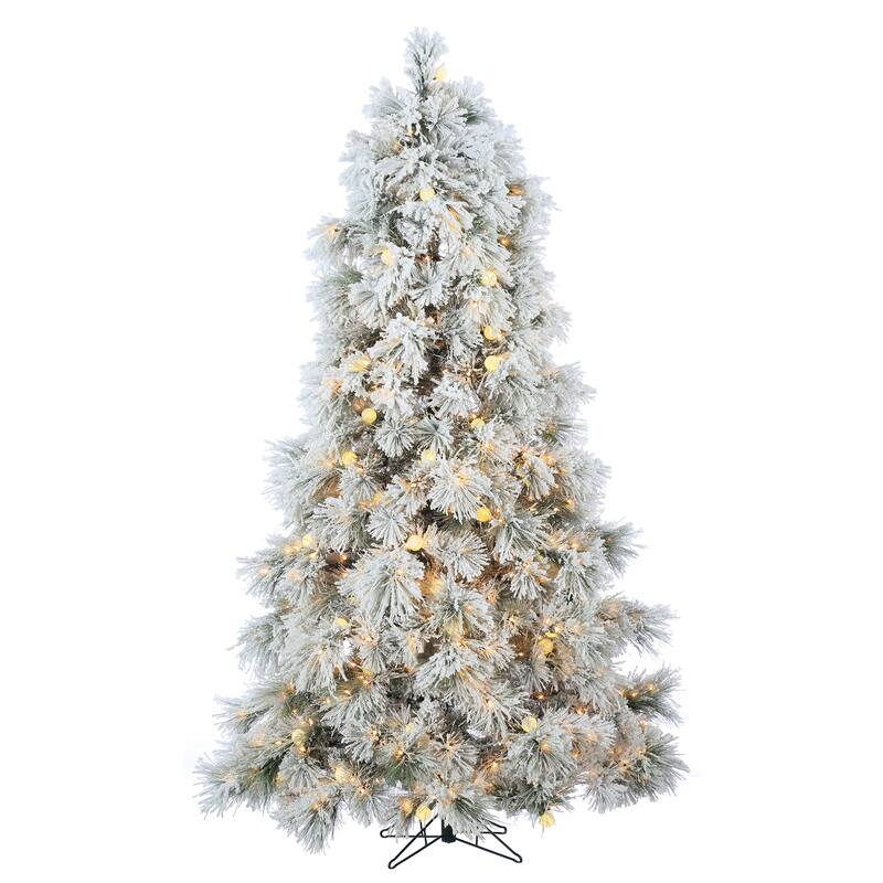7.5 Foot Heavily Flocked Northern Pine Tree - N/A