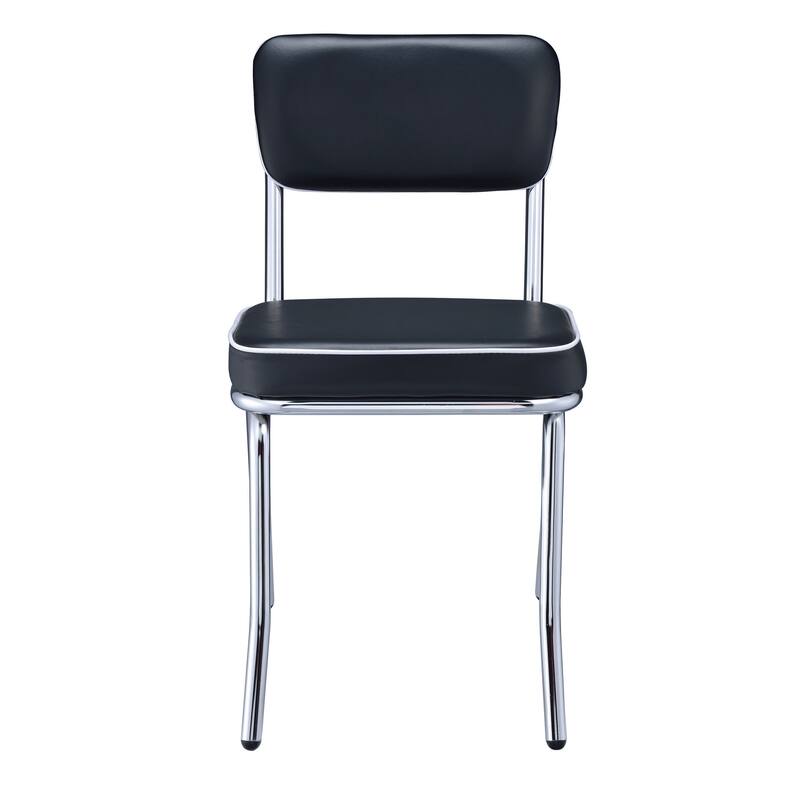 Farwest Chrome Retro Dining Chairs (Set of 2)