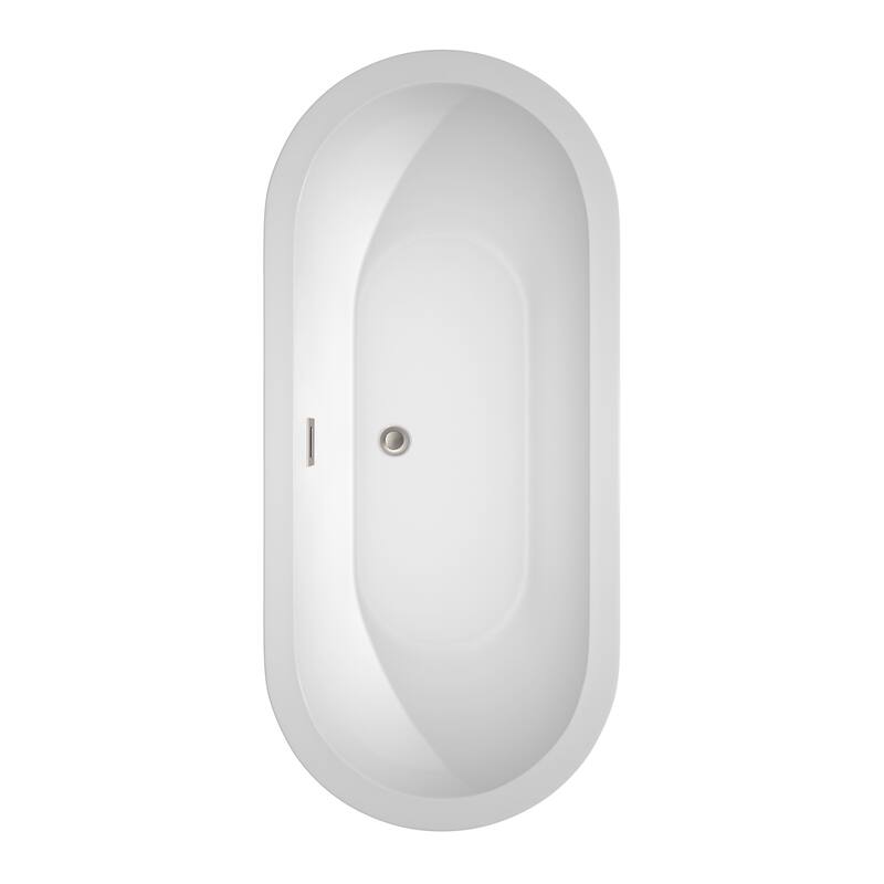 Wyndham Collection Soho 68-inch White Freestanding Soaking Bathtub