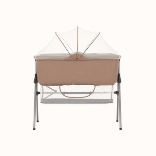 Dream On Me Lotus Bassinet & Bedside Sleeper in Brown