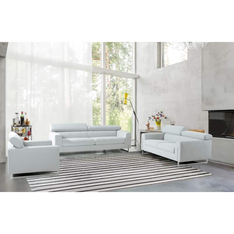 Pasargad Home Serena Modern Lounge Chair with Adjustable Headrest