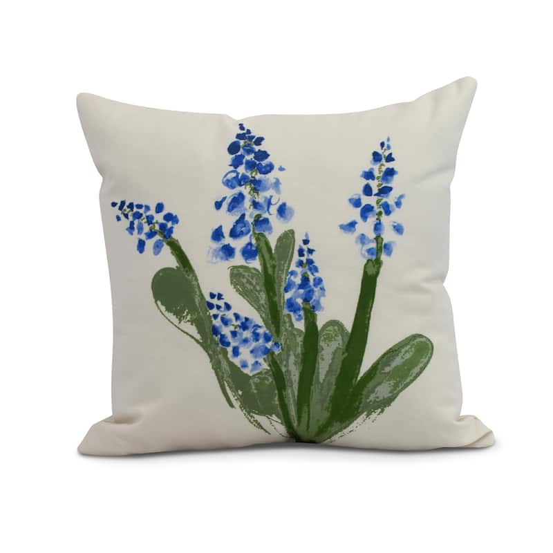 18 x 18 inch Bluebell Outdoor Pillow - Blue