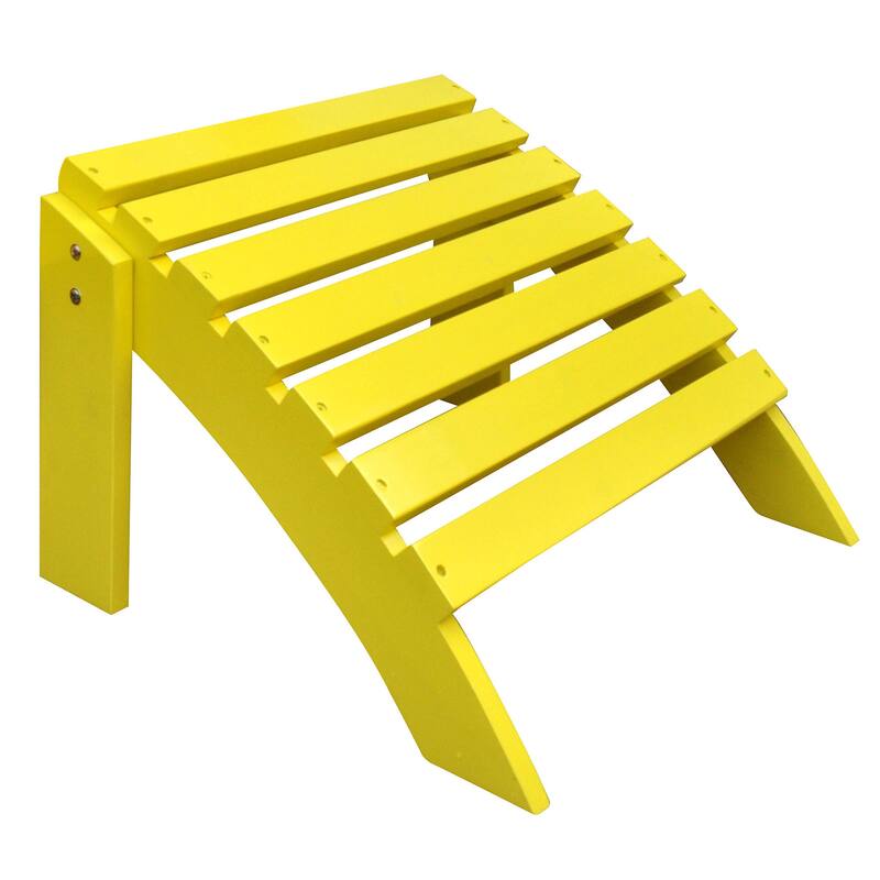 Laguna Wood Outdoor Patio Adirondack Chair Ottoman