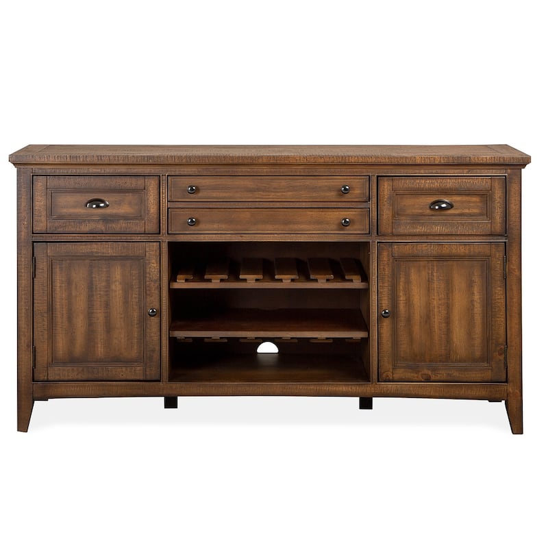 Magnussen Home Bay Creek Toasted Nutmeg Buffet - 66''W x 19''D x 36''H