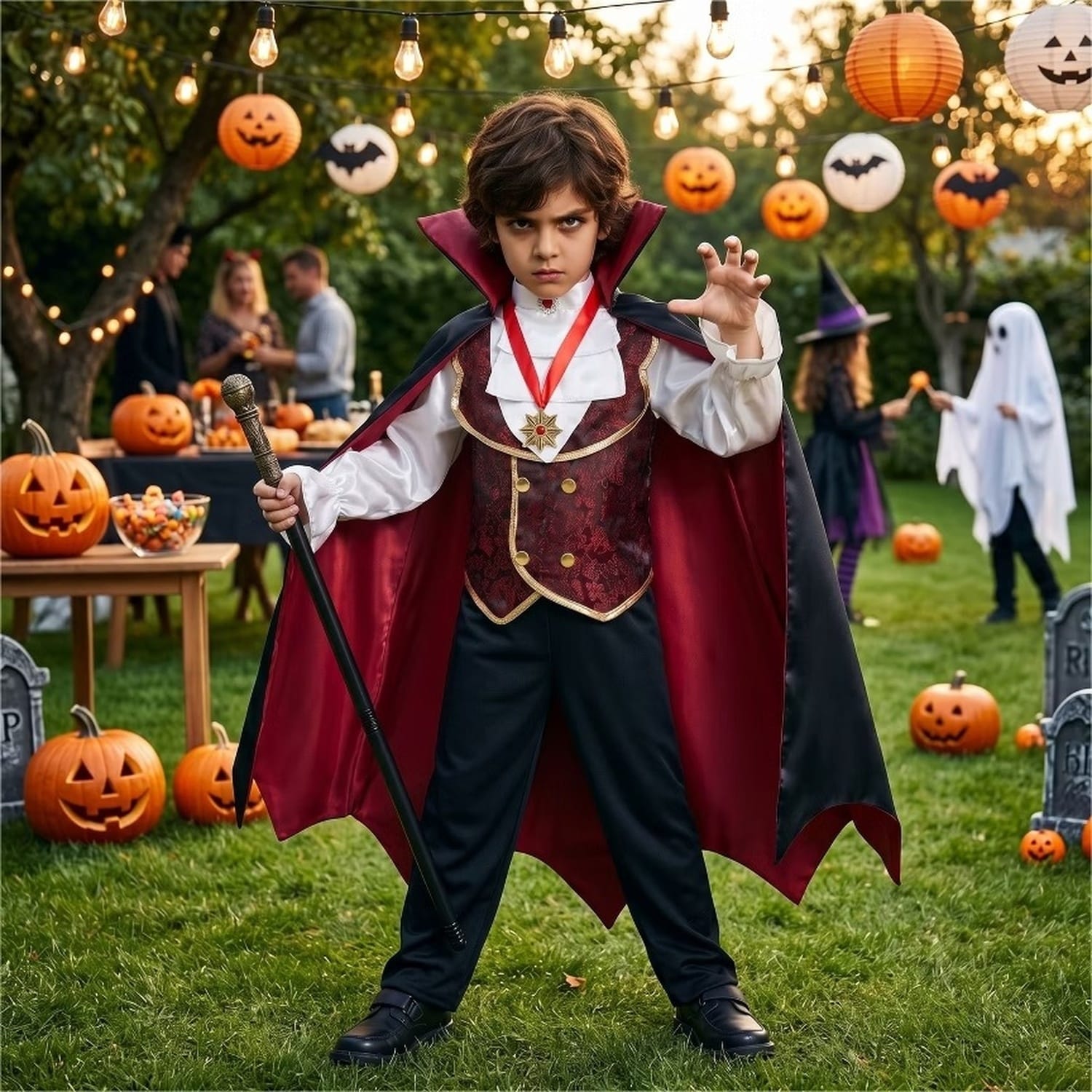 Halloween Gothic Vampire Costume Kids