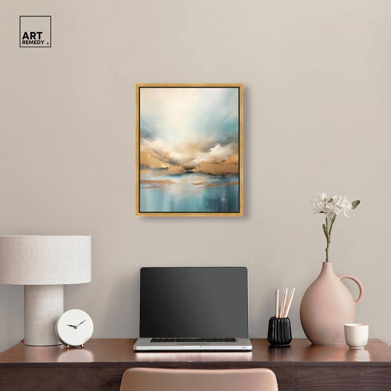 Cloudscape in Gold I Canvas by Art Remedy