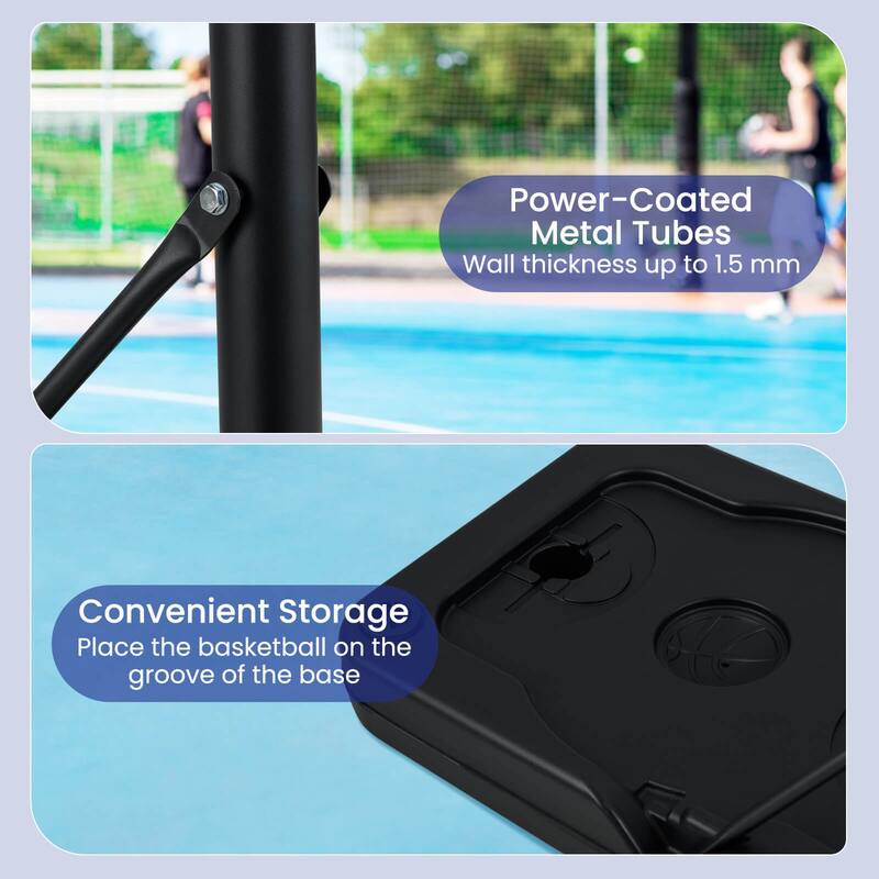 Goplus 3.3-10 FT Portable Basketball Hoop Outdoor with Shatterproof - See Details