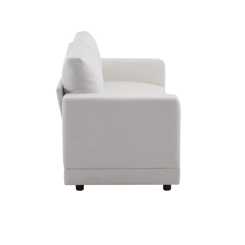 Christopher Knight Home - Grace 81" Modern Upholstery Sofa Loveseat with Square Arms