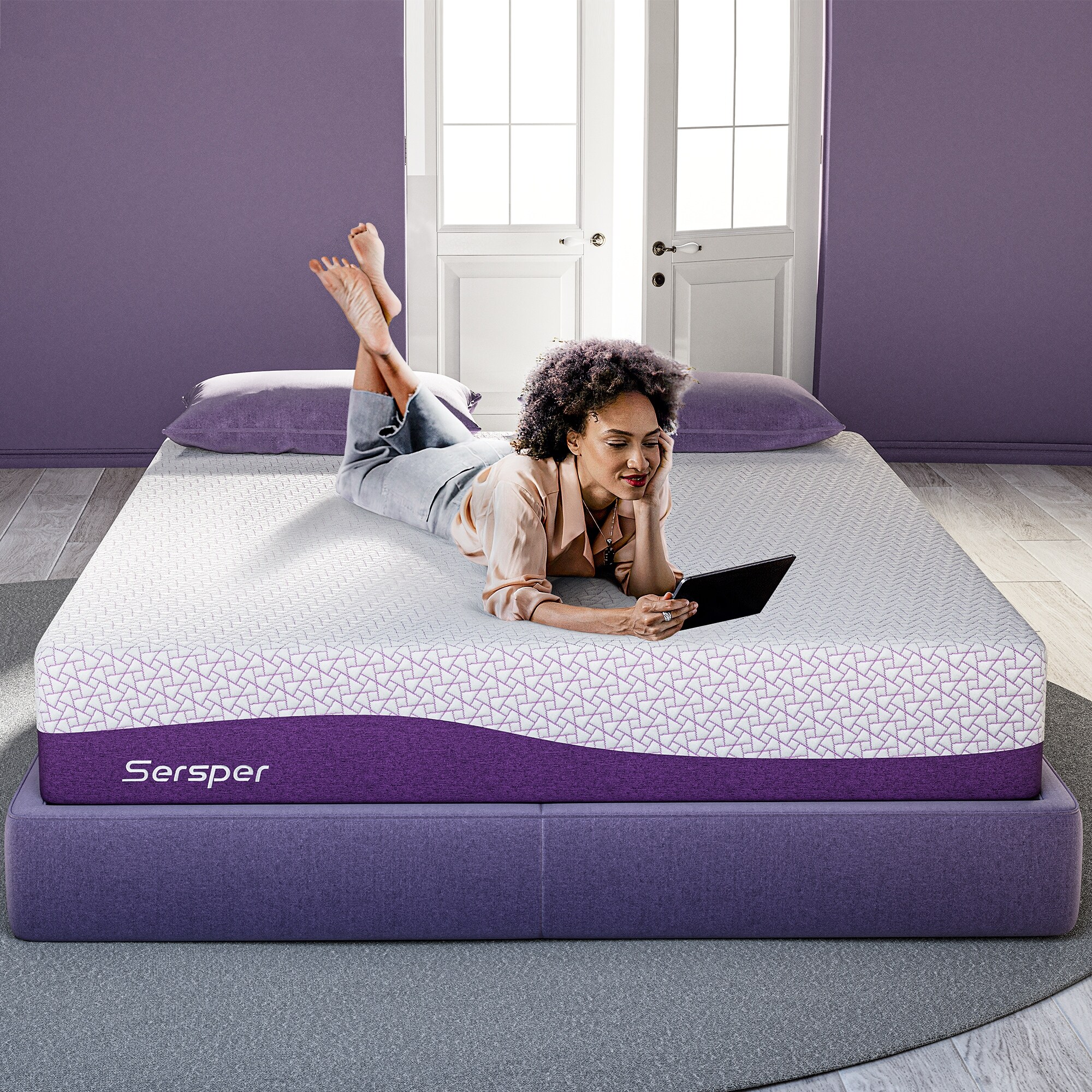 12-inch Luxury Medium Firm Memory Foam Mattress,Queen/ King