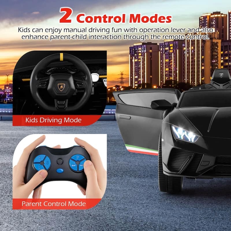 Costway 4WD 2-Seater Ride on Car, Licensed Lamborghini Kids’ Vehicles - See Details