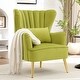 preview thumbnail 13 of 65, HOMYKA Modern Wingback Arm Chair Upholstered Accent Chair Velvet - Green
