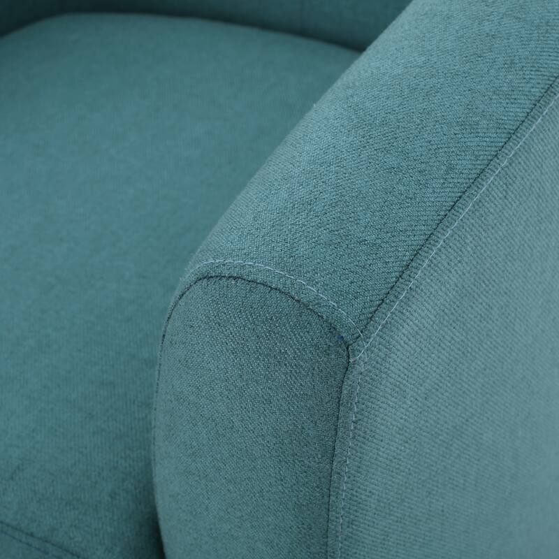 Roomfitters Modern Upholstered Club Chair with Curved Backrest, Comfortable Accent Armchair for Living Room or Office