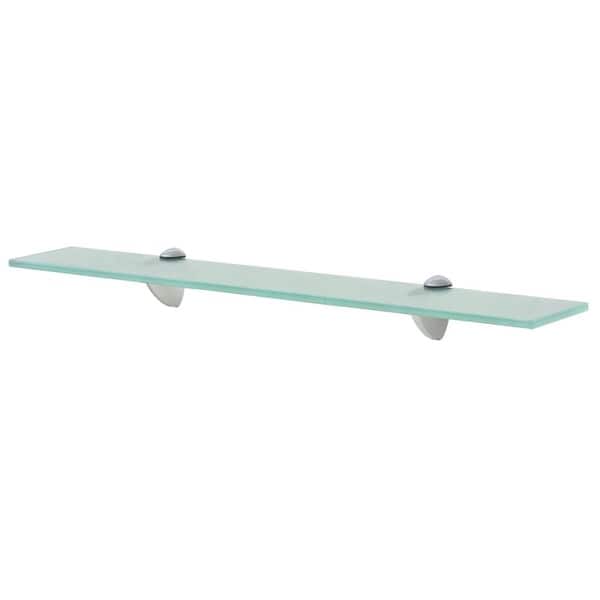 slide 2 of 4, vidaXL Floating Shelf Glass 23.6"x3.9" 0.3"
