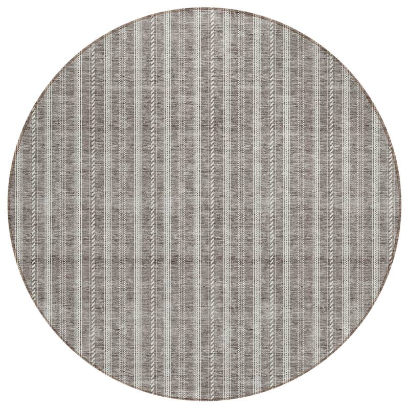 HomeRoots Striped Transitional Rectangle Outdoor Rug