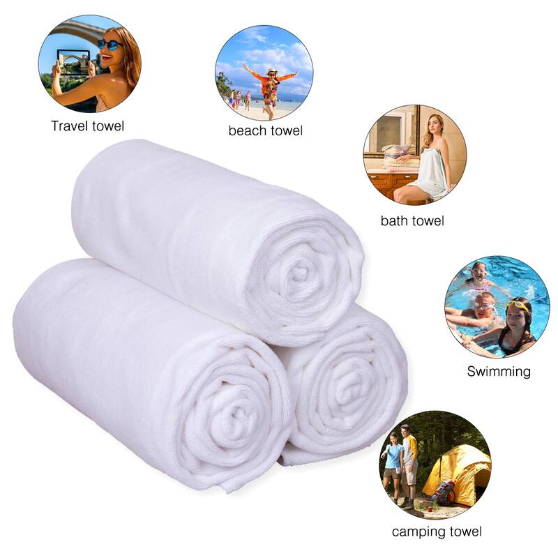 Fast Dry 3-Pack Bath Towels 27"x55"