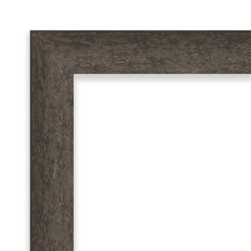 Dappled Narrow Non-Beveled Wood Framed Full-Length Floor Leaner Mirror - Glass Size 24x60