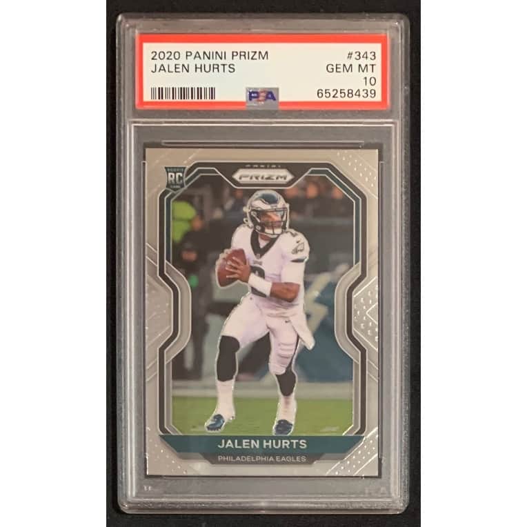 Jalen Hurts 2020 Panini Prizm Football Rookie Card RC #343 Graded PSA 10 - 8'6" x 11'6"