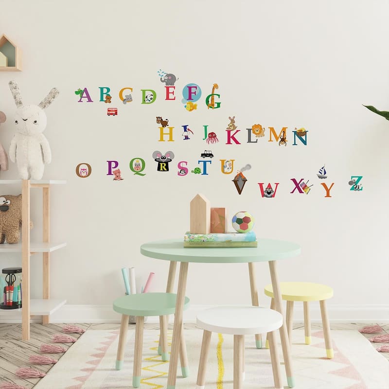 Walplus Kids Learning Alphabets Wall Sticker Nursery Decor Art Decal