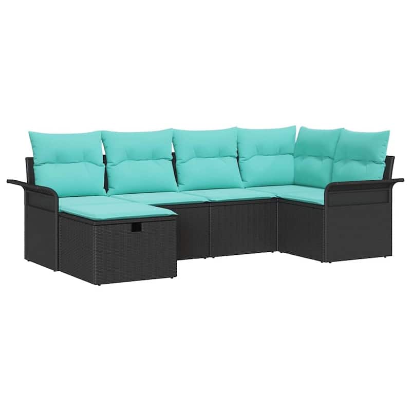vidaXL 6/7 Piece Garden Sofa Set with Cushions - 95.5×52.2×27.2