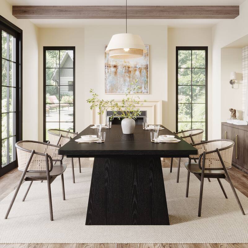 63 Inches Farmhouse Kitchen Dining Table for 4-6