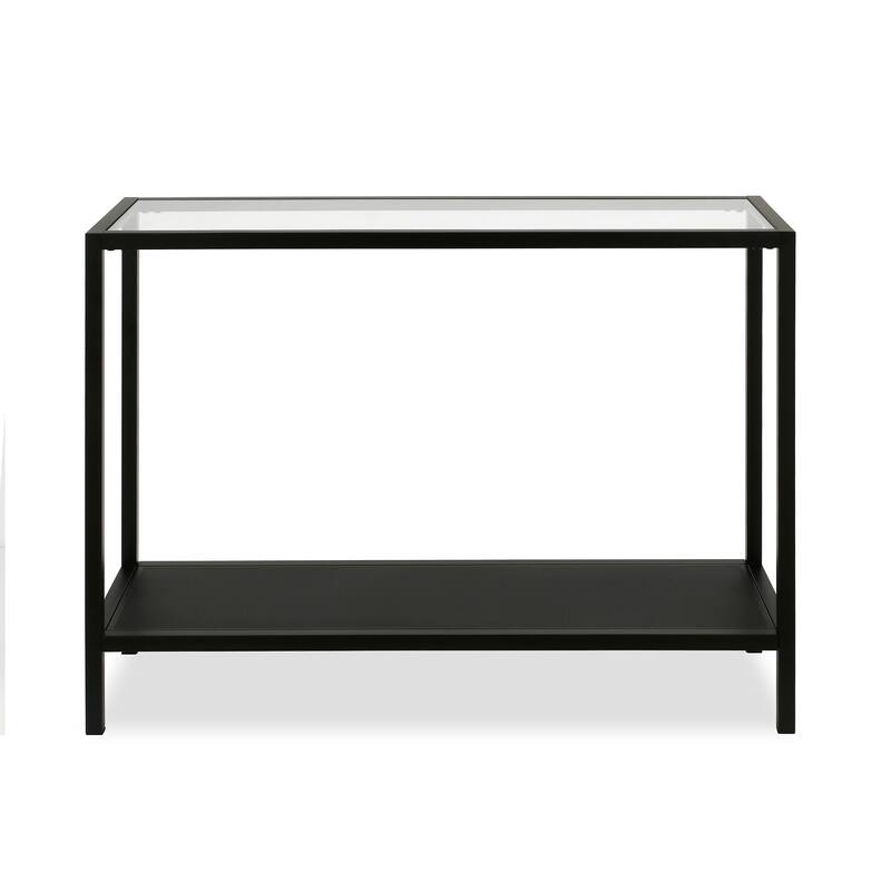 Rigan Modern Metal and Glass Console Table