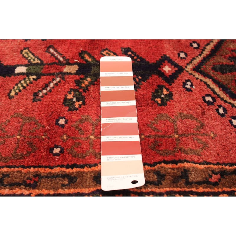 ECARPETGALLERY Hand-knotted Andelz Red Wool Rug - 4' 4" x 6' 10"