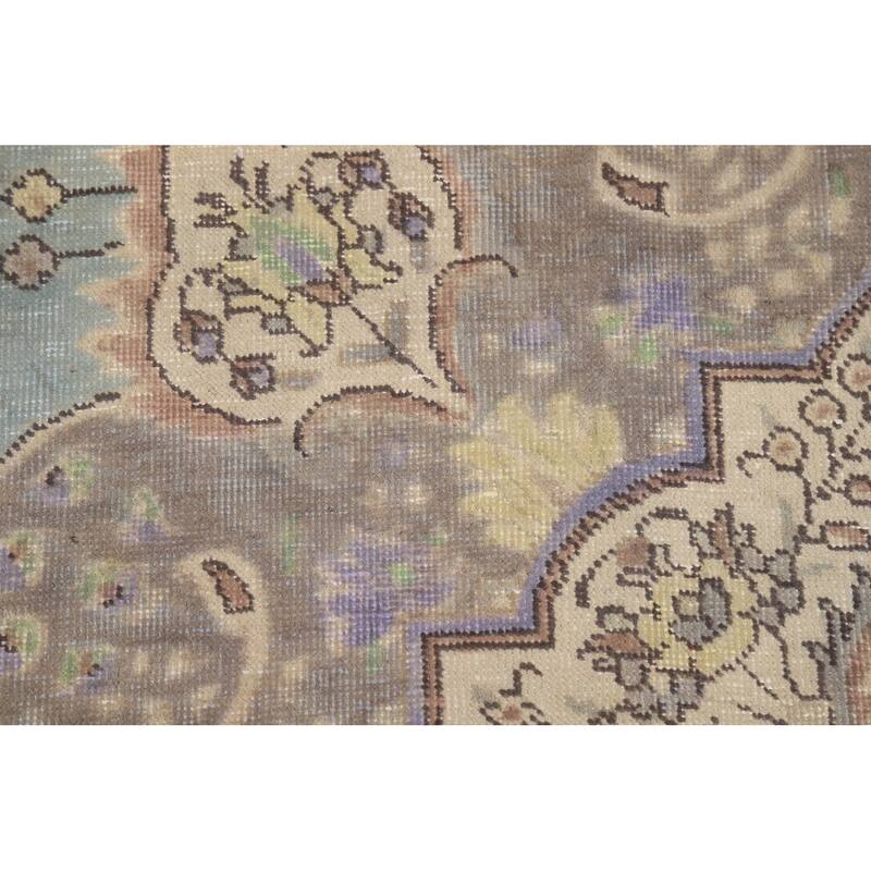 Light Blue Persian Area Rug Handmade Wool Carpet - 8'3"x 11'2"