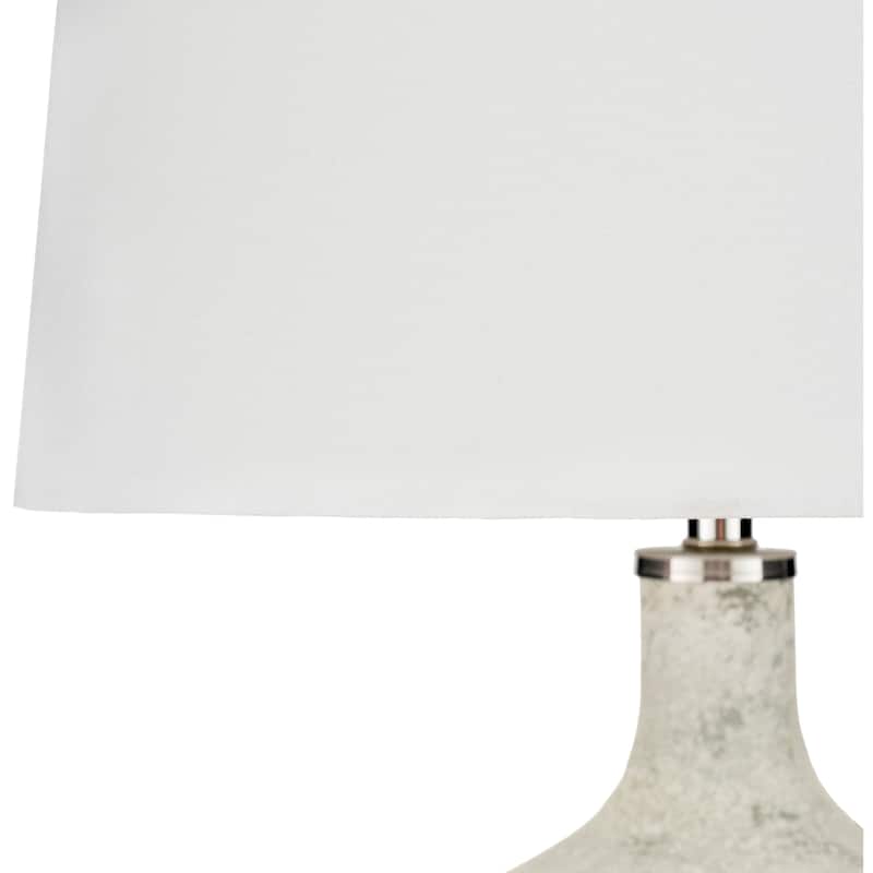 Amedea White Marbled Glass Table Lamp