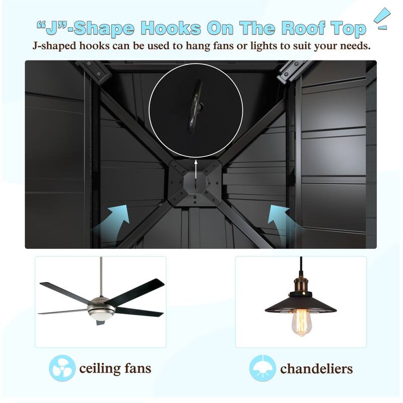 VEIKOUS Aluminum Double Hardtop Gazebo Pergola for Patio, Lawn, and Garden with Removable Netting