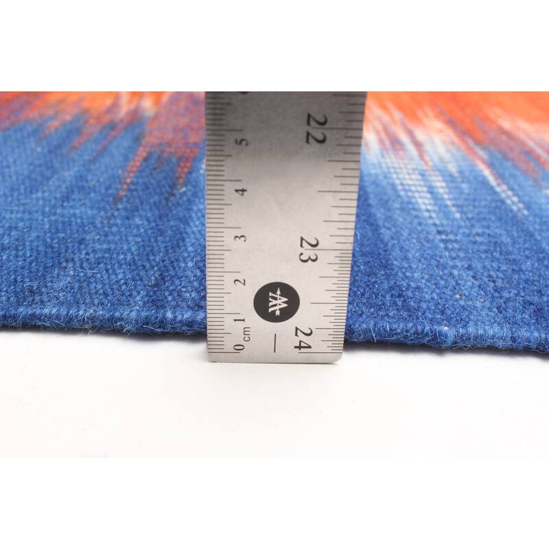 ECARPETGALLERY Flat-Weave Ankara FW Dark Blue Wool Kilim - 5'0 x 8'0