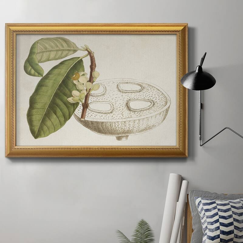 Tropical Foliage & Fruit VII Premium Framed Canvas- Ready to Hang