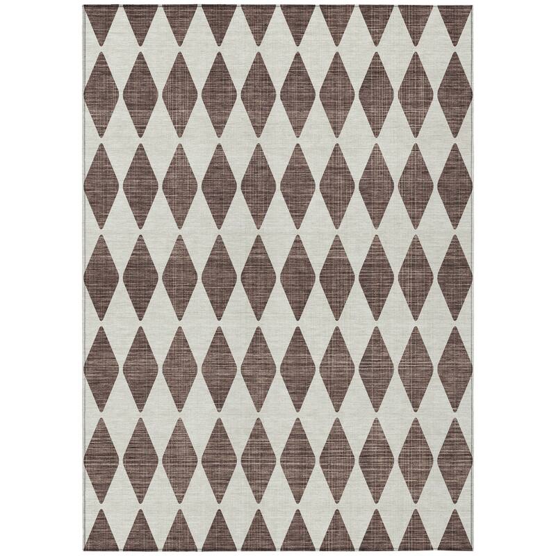 HomeRoots Geometric Transitional Rectangle Outdoor Rug
