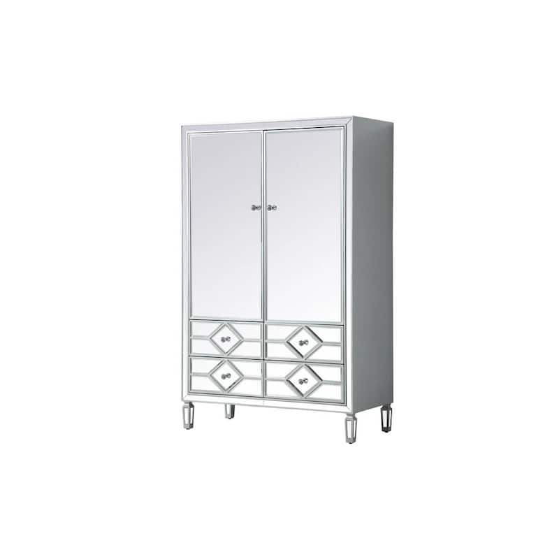 Mirrored Armoire with Drawers