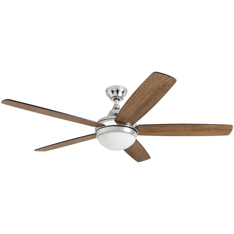 Copper Grove Mills 52-inch Modern Chrome Ceiling Fan with Remote
