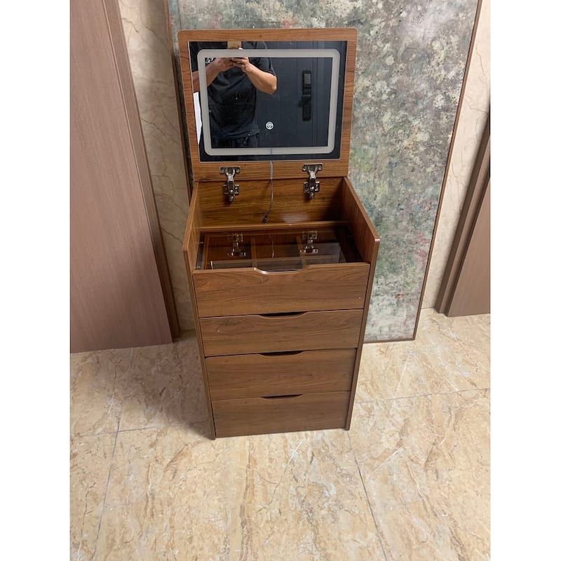 Makeup Vanity Desk with Hidden Panel