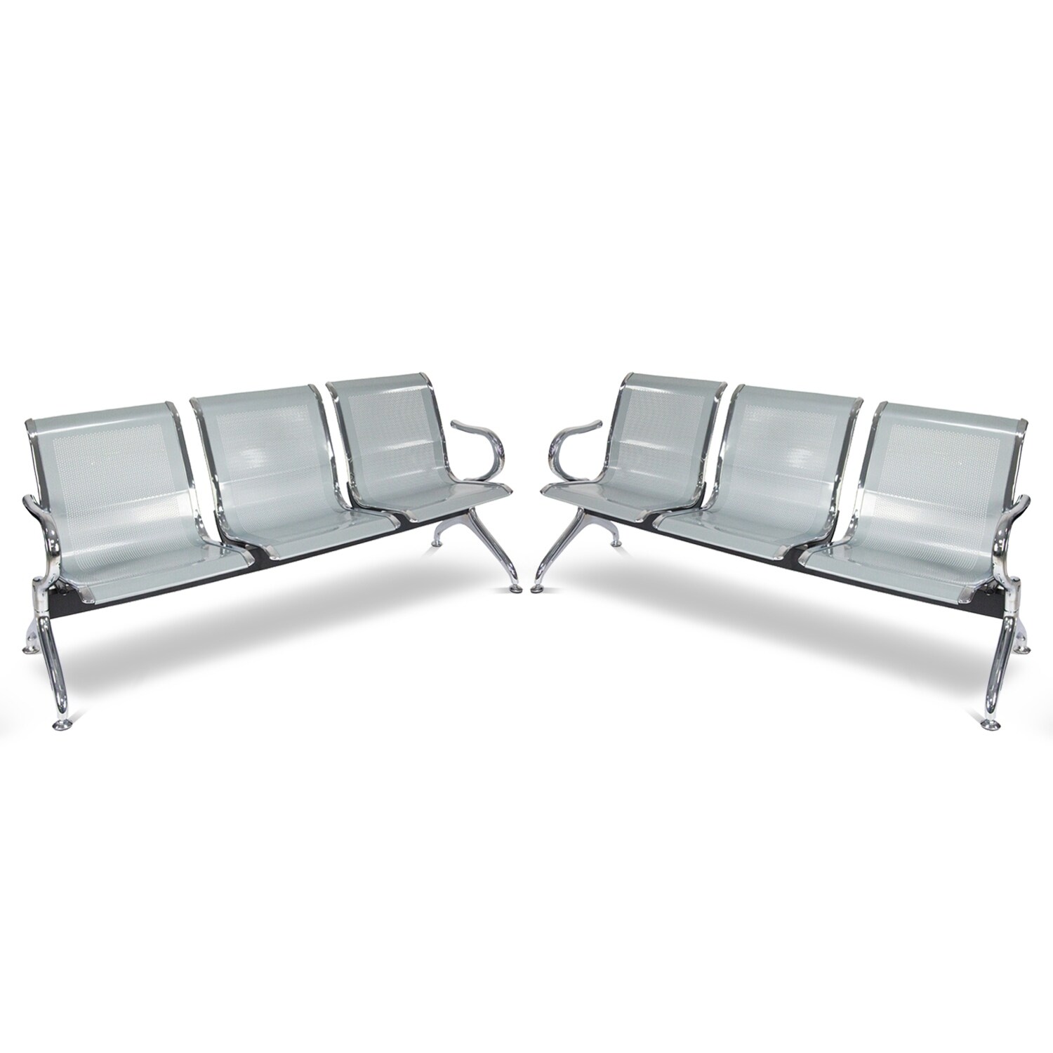 Kinbor 3 Seat Airport Reception Waiting Chair Bank Salon