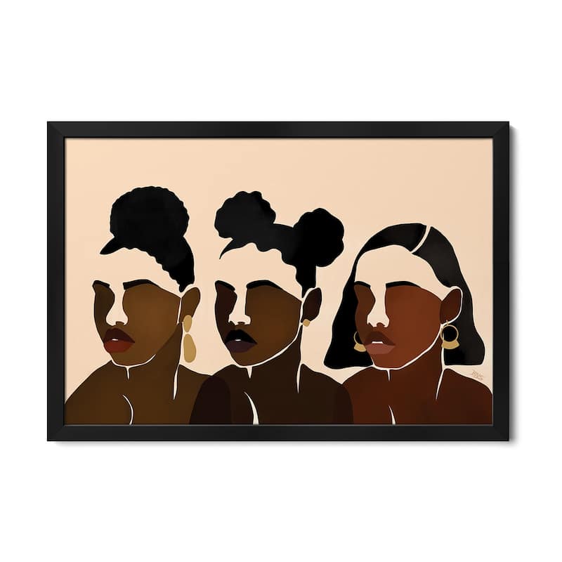 Sisters II Premium Framed Poster by Bria Nicole - Black - 32x24x1