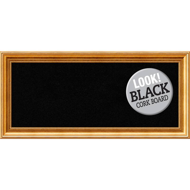 Framed Black Cork Board, Townhouse Gold