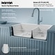 preview thumbnail 24 of 81, Karran Drop-In Quartz 33 in. 1-Hole 60/40 Double Bowl Kitchen Sink Kit