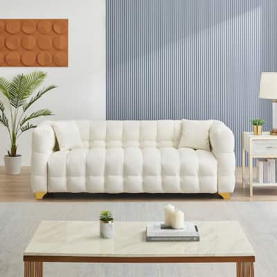80" American Body Structure Deep Seat Sofa Technology Cloth 3 Seater Couch with Waterproof, Stain-proof and Anti-cat Paw