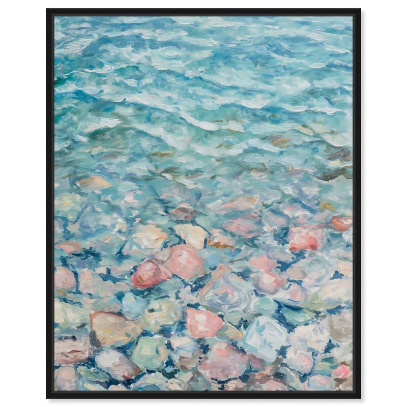 Turquoise Dream Canvas by Art Remedy - 36" x 45" - Black