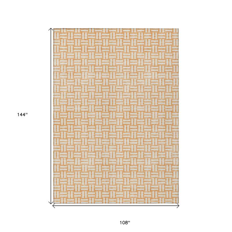 HomeRoots Geometric Transitional Rectangle Outdoor Rug